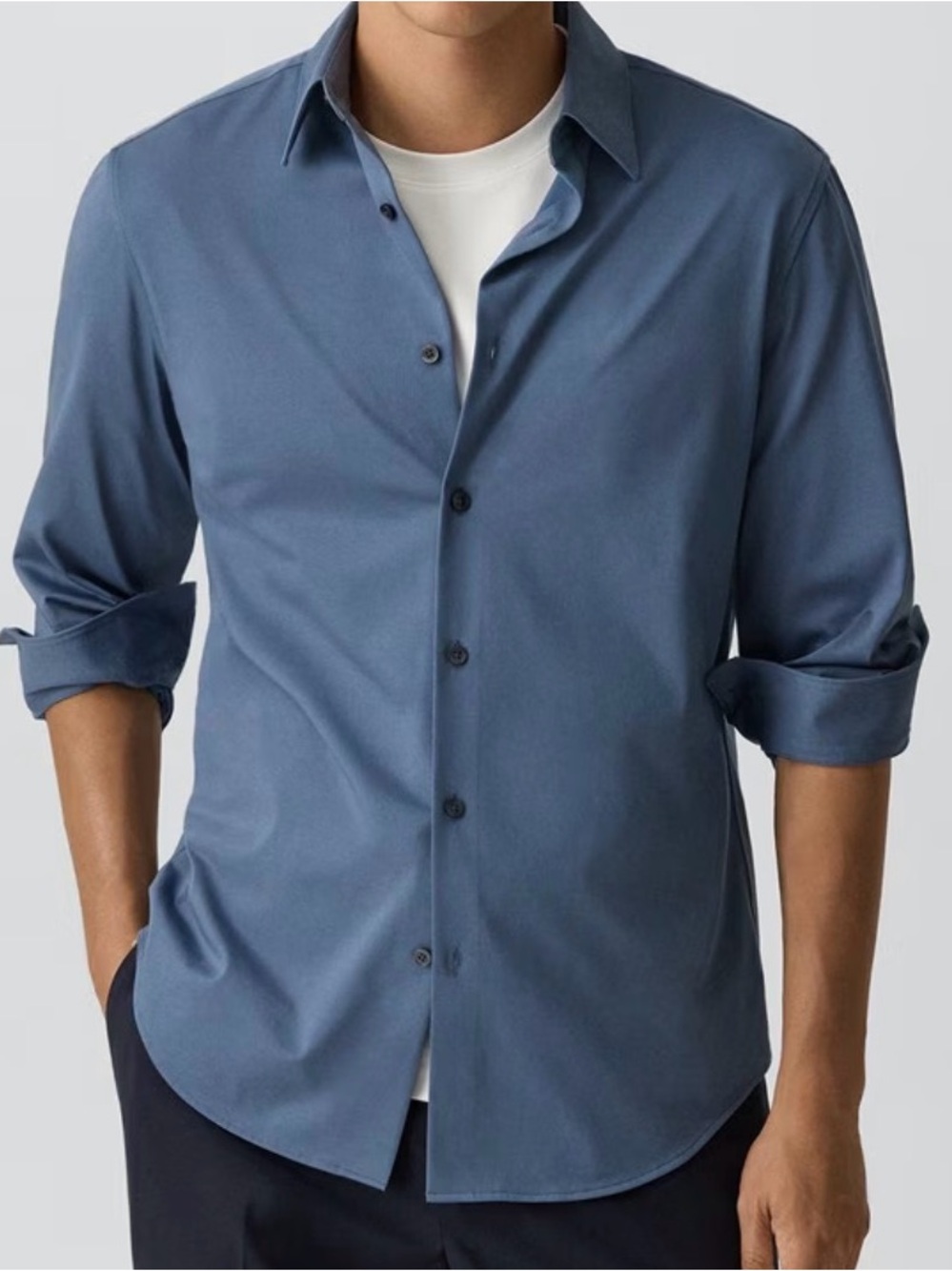 Theory Men's Sylvain “stretch” Shirt in Bering